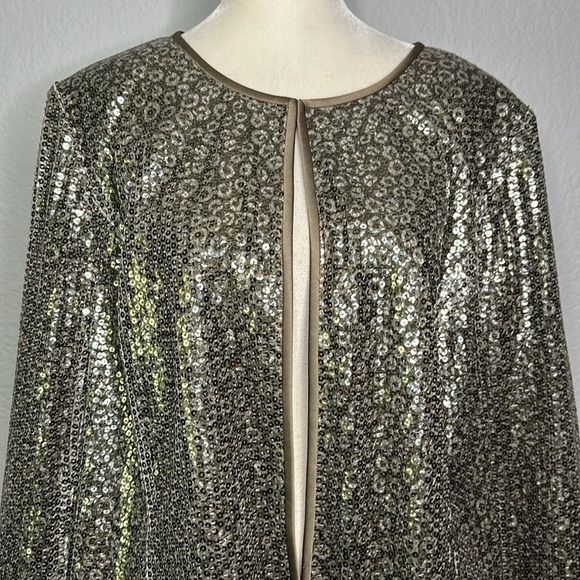 Nipon Boutique Women’s Sequined Open Jacket 16W - Picture 4 of 13